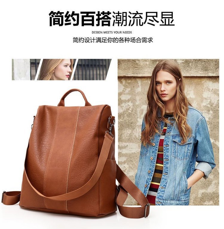 Ins Fashionable Stylish Outfit Backpack 2023 Personality New Western Style Anti-Theft Backpack Female Retro Multi-Functional School Bag