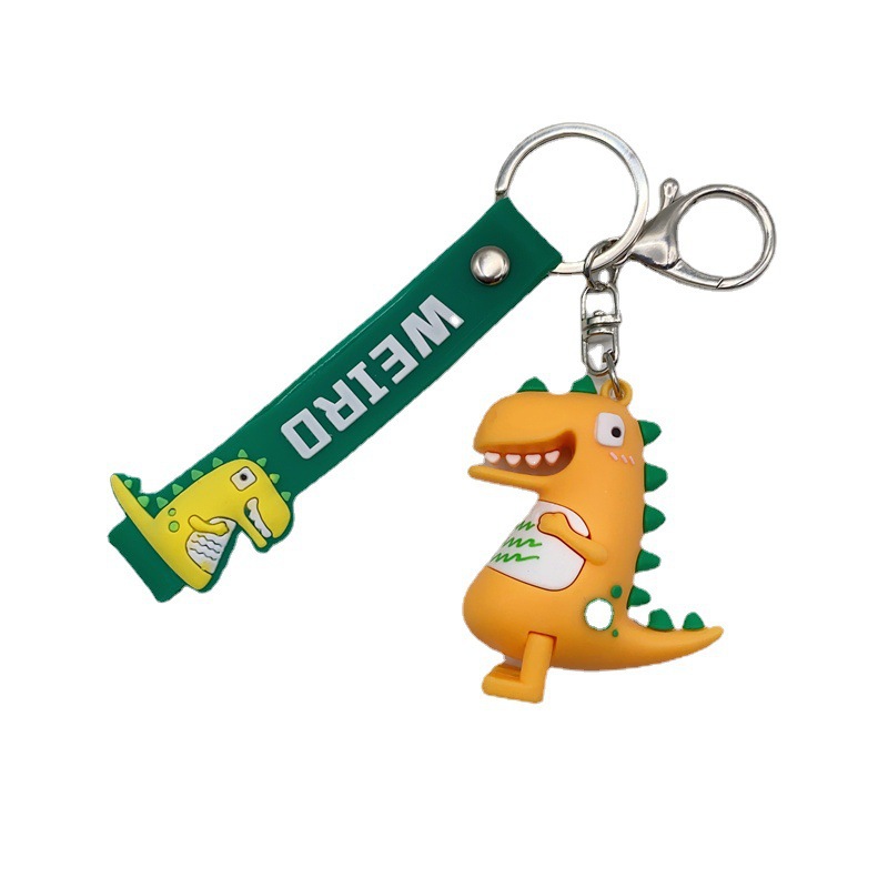 Cartoon Cute Dinosaur Keychain Personality Bag Pendant Doll Hanging Ornament Car Key Chain Small Gift Wholesale