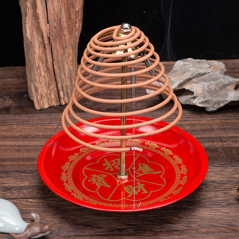 z3vm12小时24盘香支架托盘家用蚊香盘檀香炉供佛禅香盘支撑架子盘