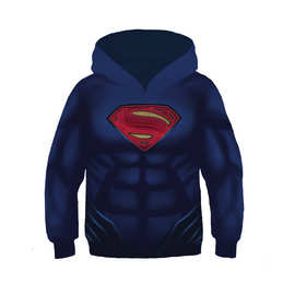 2019爆款 正义联盟超人钢铁之躯儿童卫衣 cosplay动漫3d卫衣