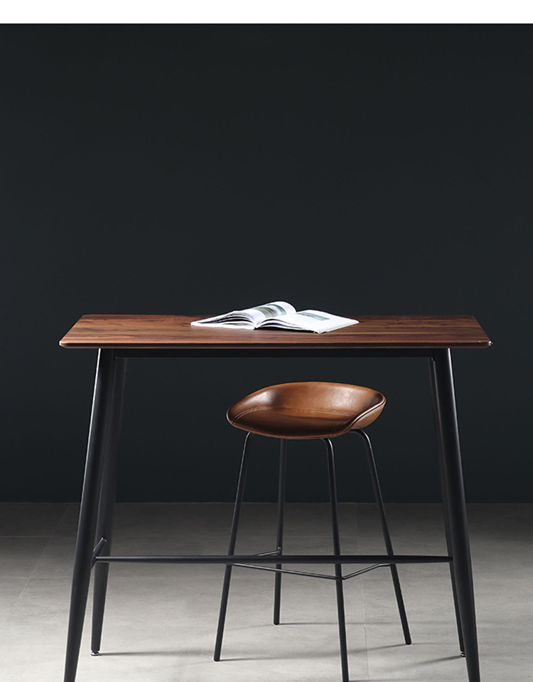 长方形吧桌吧台工业风铁艺餐桌咖啡厅奶茶店高脚桌子洽谈谈判桌椅