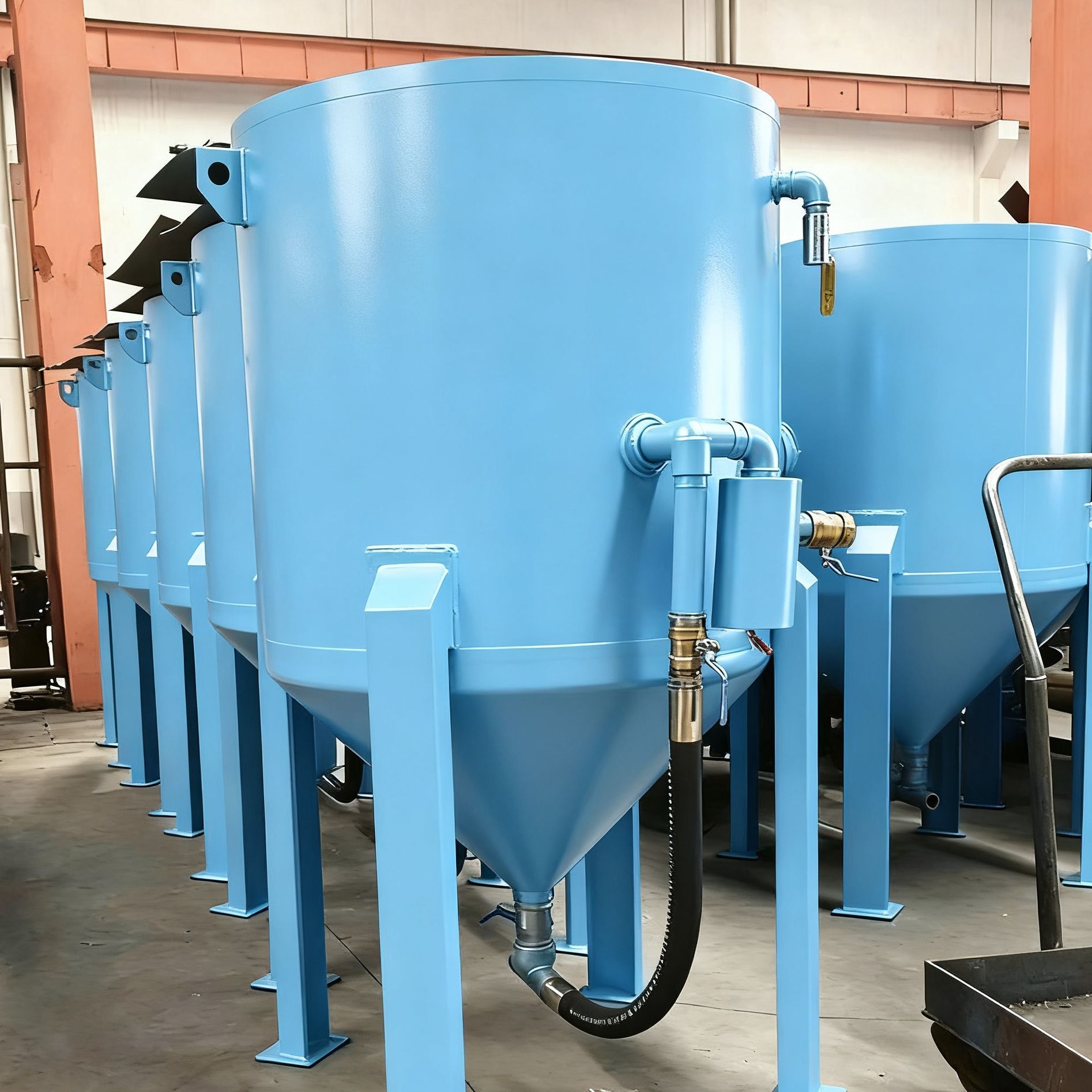 喷砂房用喷砂机开放式喷砂机户外移动式喷气除锈高压罐水喷砂机