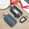 Upgrade Block RFID signal genuine leather automobile key case zipper Car key smart cover Card position Cross border