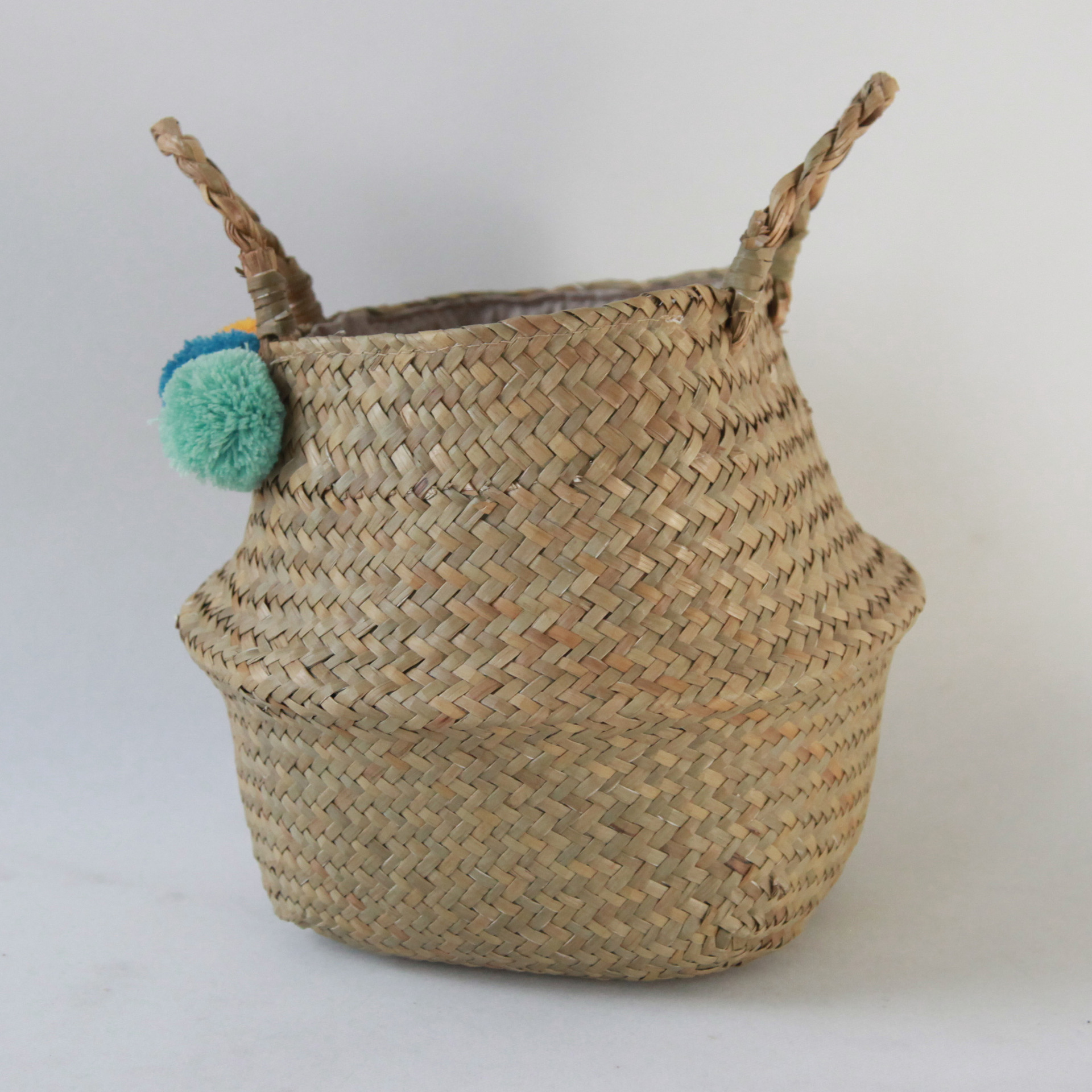 天然草篮手工编织席草篮子花篮收纳篮收纳筐