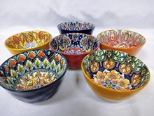 潮州陶瓷餐具系列定制波西米亚4.8英寸碗 高温釉下彩 家用米饭碗