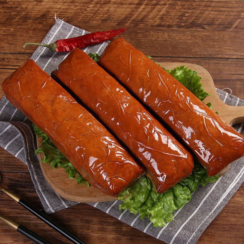 黄金肉柳香肠熟食香肠手工肉卷卤味休闲零食300g工厂发支持代发