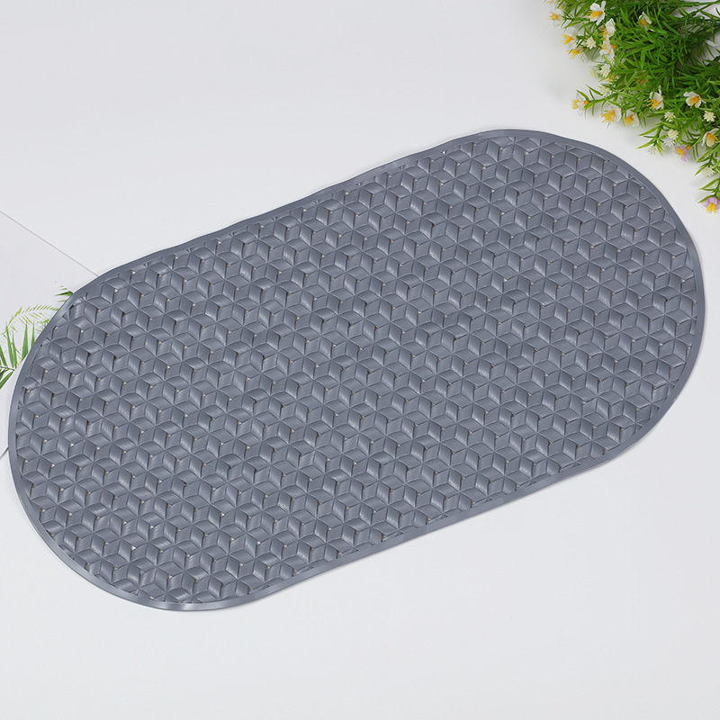 New Pvc Bathroom Non-Slip Mat Bathroom Shower Room Oval Bath Anti-Fall Foot Mat Bathtub Foot Mat