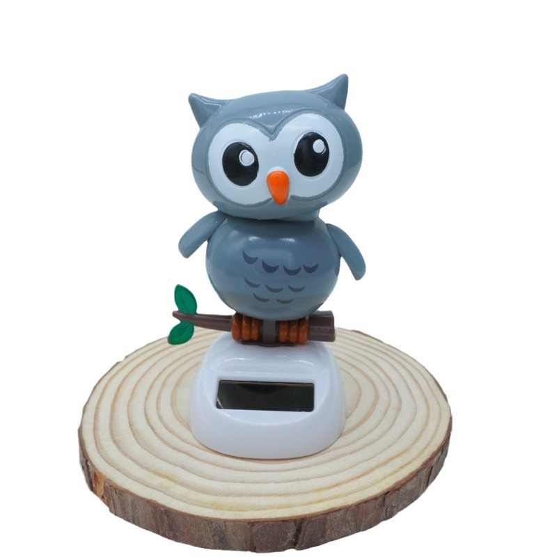 Solar Creative Swing Owl Bobble Head Doll Car Decoration Cartoon Ornaments Gift Children's Toy