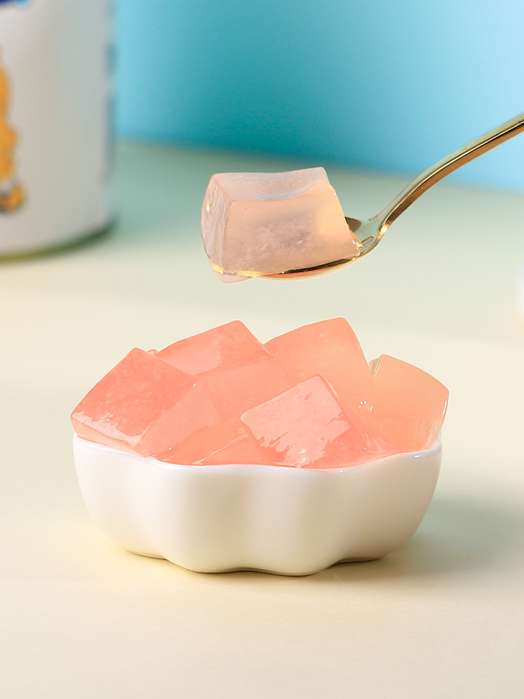 广禧水蜜桃冻罐头900g桂花葡萄即食茶冻果冻布丁奶茶店专用原材料