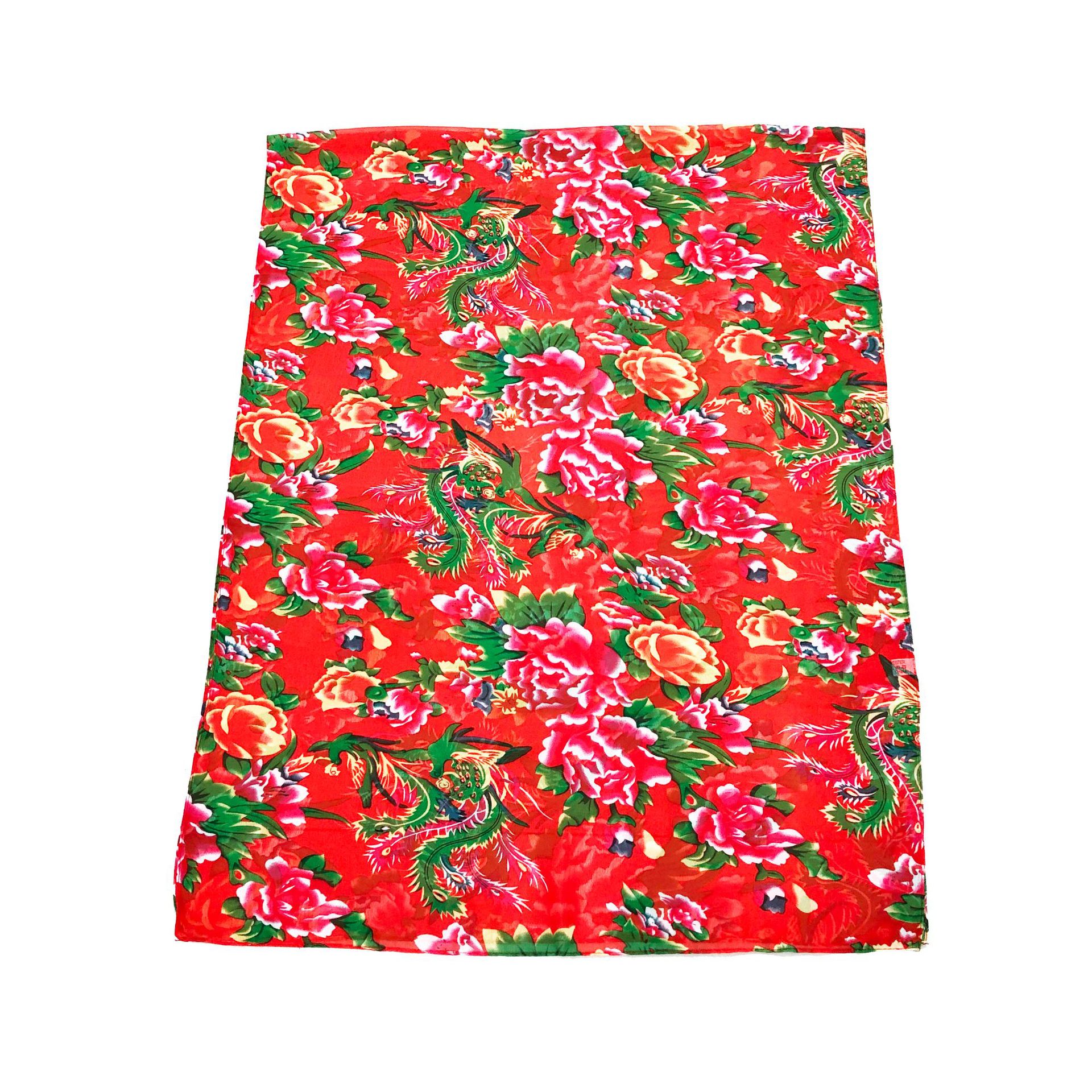 Best-Selling New Type Silk Scarf Chinese Ethnic Style Big Flower Scarf Hangzhou Silk Amazon Hot Selling Spring and Summer Scarf Shawl