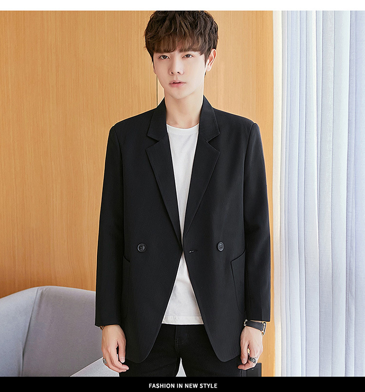 2021新款休闲西装外套男修身便装商务正装小西服