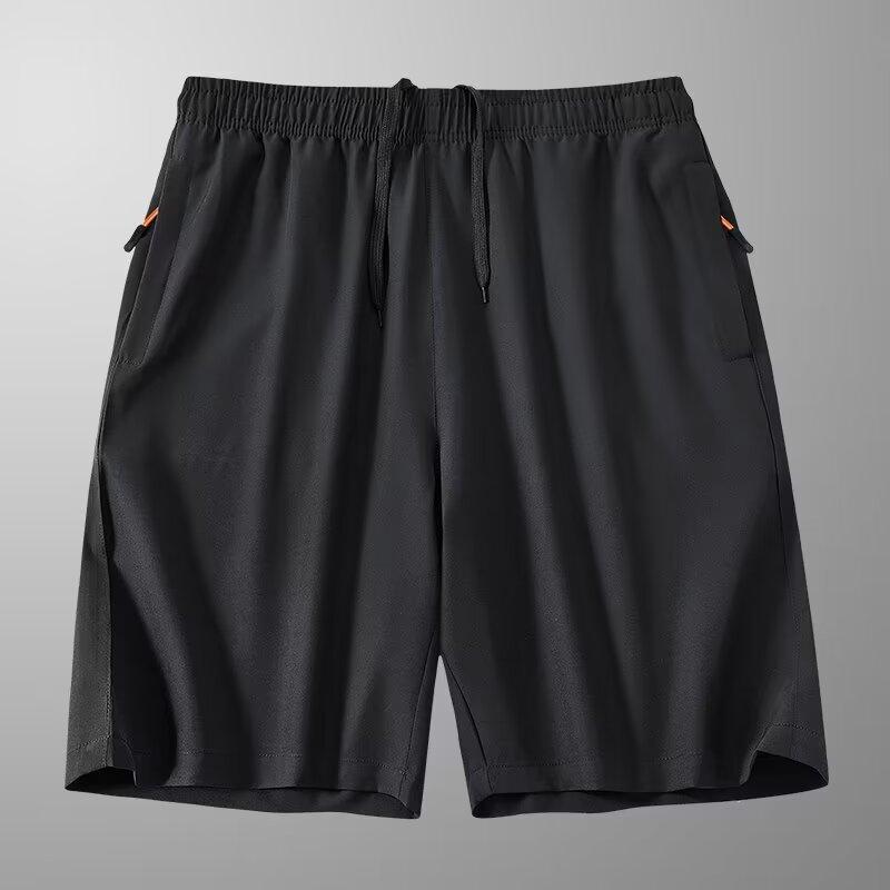 Men's Shorts Summer New Cross-border Ice-cool Four-sided Elastic Outer Wear Pants Casual Sports Pants Ice Silk Beach Pants image