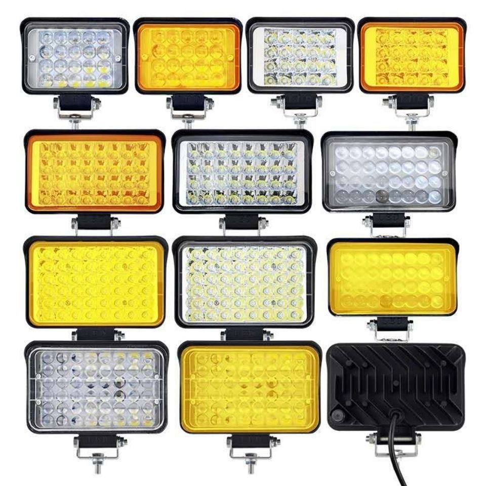 电动车灯摩托车led大灯雾灯48v60v24伏12v三轮车货车led工程车灯