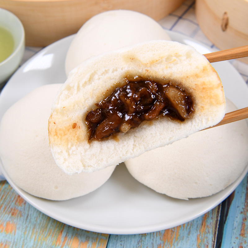邻家小厨 松皮包 港式茶楼早餐面点 速冻半成品叉烧馅剥皮包子