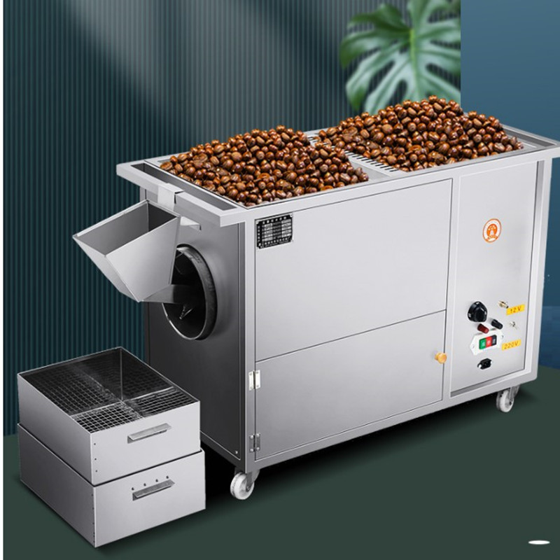 炒板栗机电加热糖炒板栗机煤气简约搅拌220v加厚瓜子机干货机电动