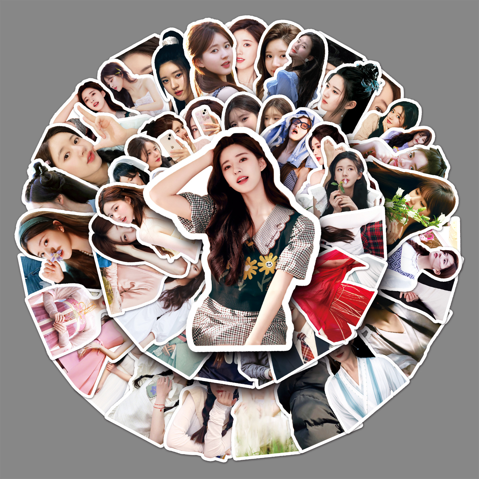 50张赵露思涂鸦贴个性明星星汉灿烂周边贴纸diy手机行李箱贴纸