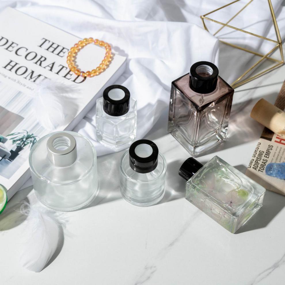 香薰瓶子空瓶藤条摆件diy挥发棒通草花无火玻璃瓶香氛扩香瓶配件