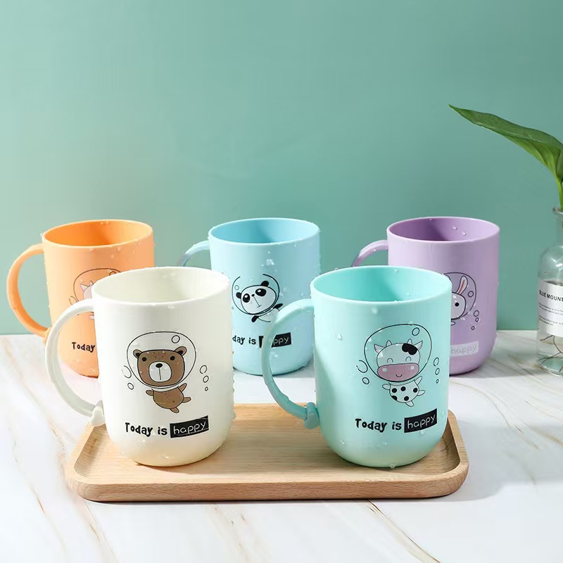 塑料漱口杯卡通可爱 单层卡通通用刷牙杯子牙刷杯漱口杯