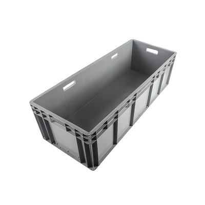 eu41222灰色胶箱长方形塑料箱周转箱欧标物流箱塑料箱供应