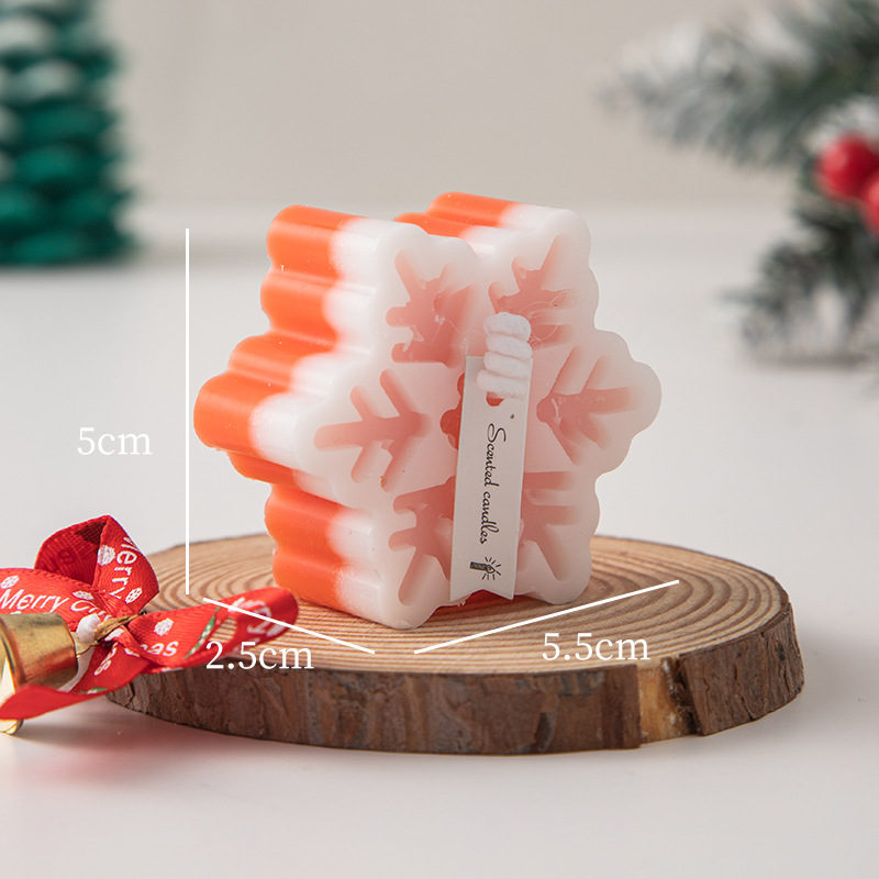 Christmas Gift Snowflake Aromatherapy Candle Winter Gift Box Accessories Ins Creative Home Decoration Holiday Gift