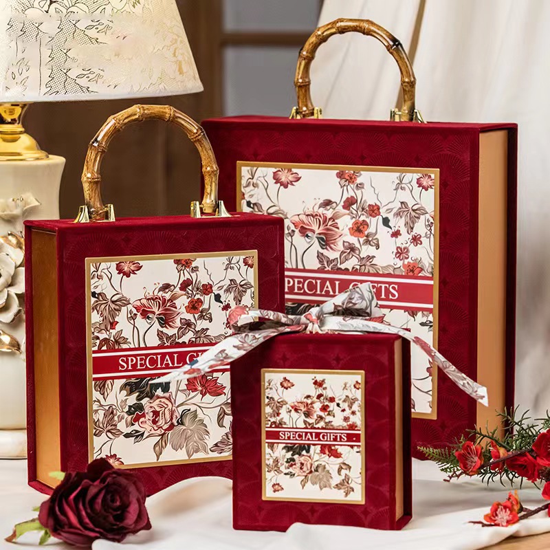 Ziqifeng Mysterious Garden Gift Box High-Grade Wedding Gift Bamboo Joint Wedding Candies Box Folding-Free Gift Box