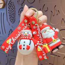 创意圣诞老人钥匙扣挂件女可爱卡通汽车包包挂饰圣诞节小礼品批发