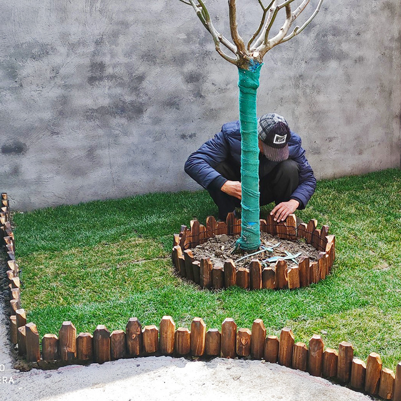 庭院花园花坛围边装饰景观围树圈挡土板分隔条园林绿化草石隔离带