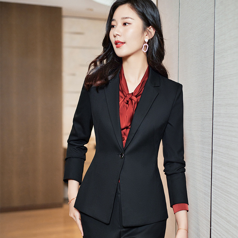 高端西服套装女工作服长袖4s店白领正装售楼部西装酒店经理职业装