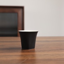 黑陶陶瓷主人杯小号个人专用功夫茶杯品茗杯家用简约轻奢喝茶茶杯