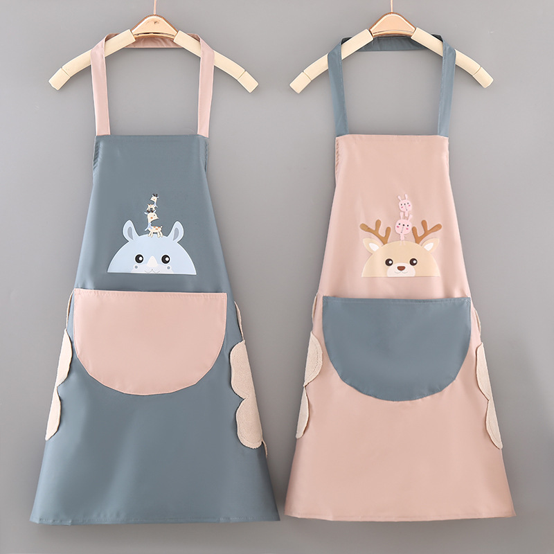 Erasable Hand Waterproof Apron Fashion Household Adult Sleeveless Waterproof Advertising Apron Customized Printing Wholesale Apron Manufacturer