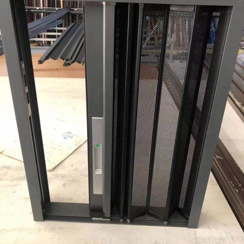 金刚网折叠纱门网纱门隐形推拉防蚊防盗防带锁家用自装伸缩式门