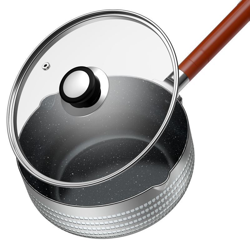 平锅面锅锅锅汤小锅锅热麦饭石小不粘锅泡面煮奶锅牛奶家用日本雪