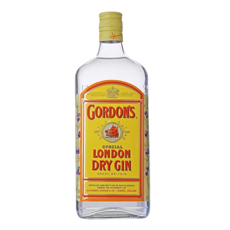 哥顿金酒 杜松子酒伦敦干味毡酒琴酒洋酒调酒基酒750ml