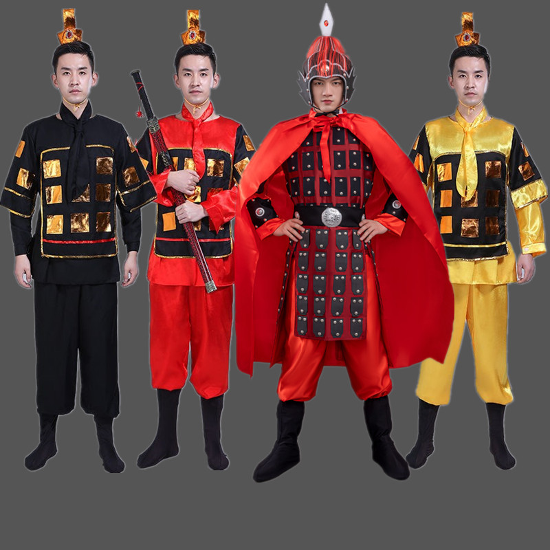 古代影视戏剧服装三国将军铠甲花木兰男盔甲汉服战袍卫士兵cospla