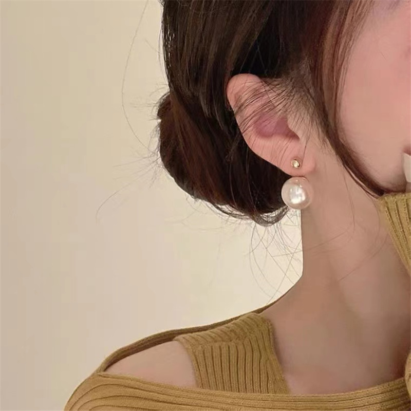 S925 Silver Pearl Stud Earrings Korean Style All-Match Fashion Earrings Women's 2022 New Fashion Ear Rings Wholesale