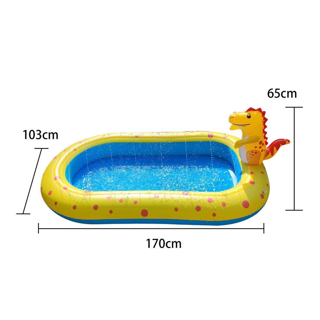 Factory in Stock Inflatable Dinosaur Spray Pond Children Playing with Water Toys Splash Pad Dolphin Sprinkler Pool Spray Pond