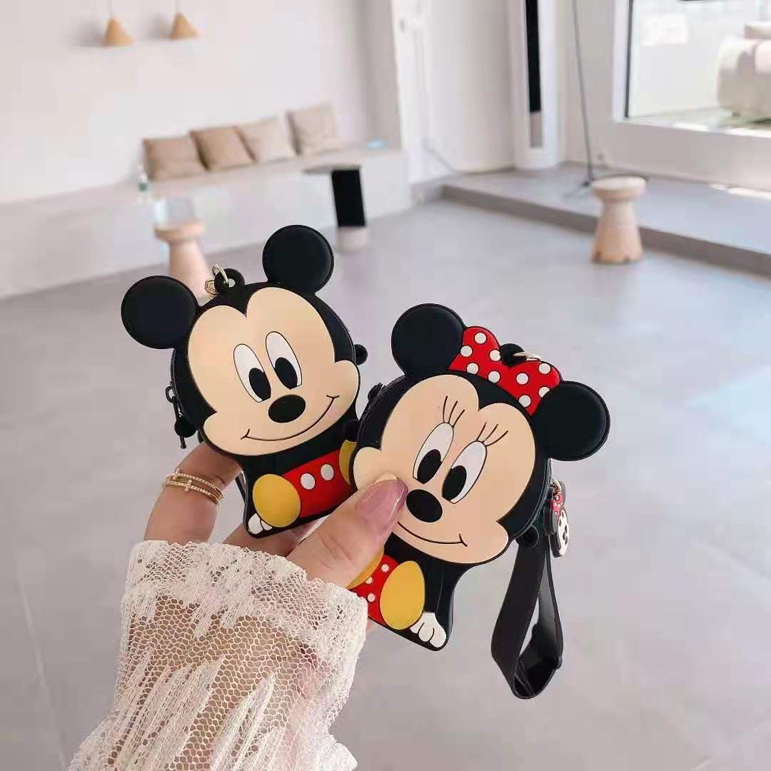 Cartoon Cute Version Cute Mickey Minnie Silicone Coin Purse Keychain Personality Bag Ornament Gifts Multifunction