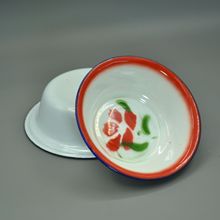 T9J5批发深型搪瓷碗 怀旧搪瓷饭盆老式盆子汤碗汤盆16-24cm多尺寸