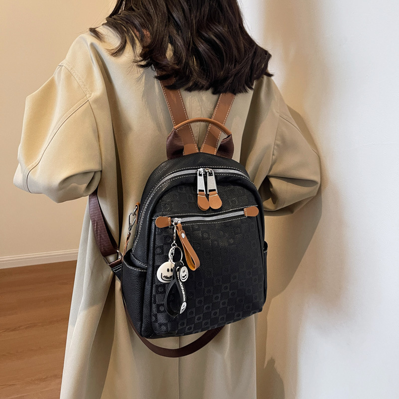Korean Style Fashionable All-Match Small Bag for Women 2023 New Autumn and Winter Student Class Backpack Simple Casual Small Bookbag