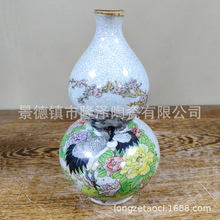 葫芦粉彩花瓶景德镇陶瓷器摆件客厅新中式仿古家居装饰工艺品