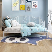 欧式铁艺沙发床两用推拉床多功能伸缩床铁架折叠双人床1.5m儿童床
