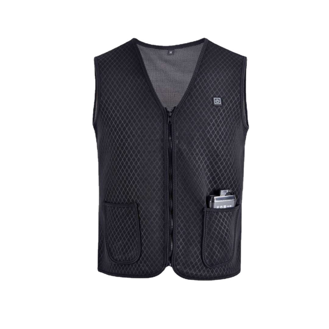 跨境电热背心充电智能加热马甲发热衣服恒温保暖护腰马甲衣服男女