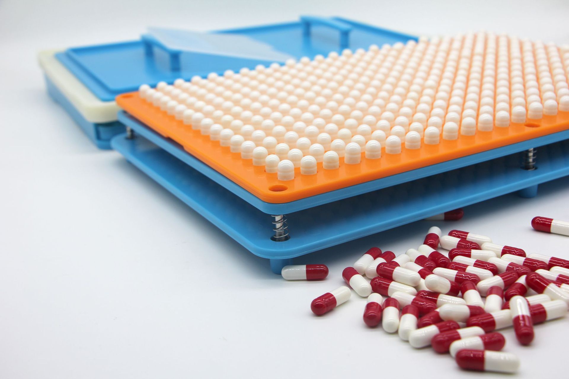 1# 400孔胶囊板 空胶囊壳 填充装药器灌装板透明装粉神器