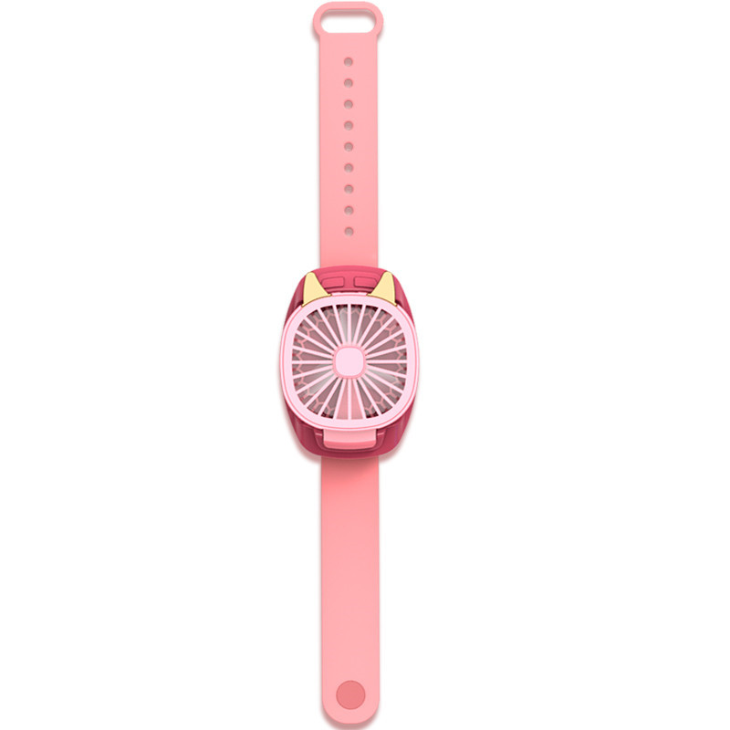 New Cartoon Hello Kitty Children's Watch Fan Portable Student Cute Creative USB Lazy Outdoor Wrist Fan