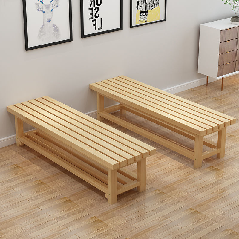 长条凳实木防腐木浴室澡堂游泳馆健身房商场服装店休息储物长凳子