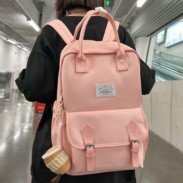 书包女日系ins高颜值学院风中小学生手提双肩包大容量高中生背包