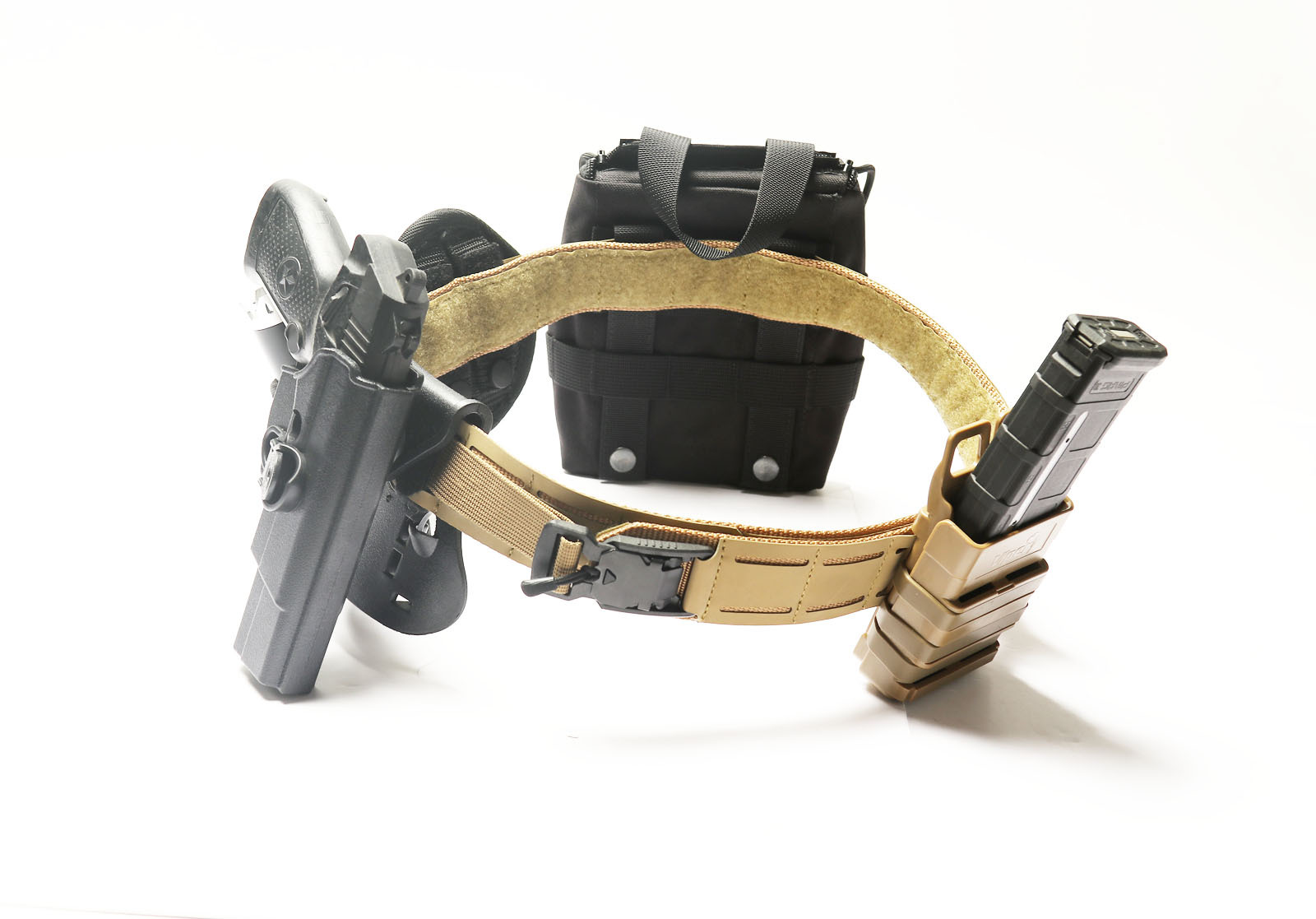 磁铁扣海帕龙激光切割战术腰带 户外皮带 军迷用作训自动扣内腰封