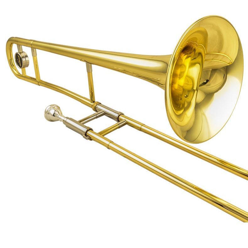 津宝次中音长号乐器b调拉管金银双色jbsl-710次中音长号乐器