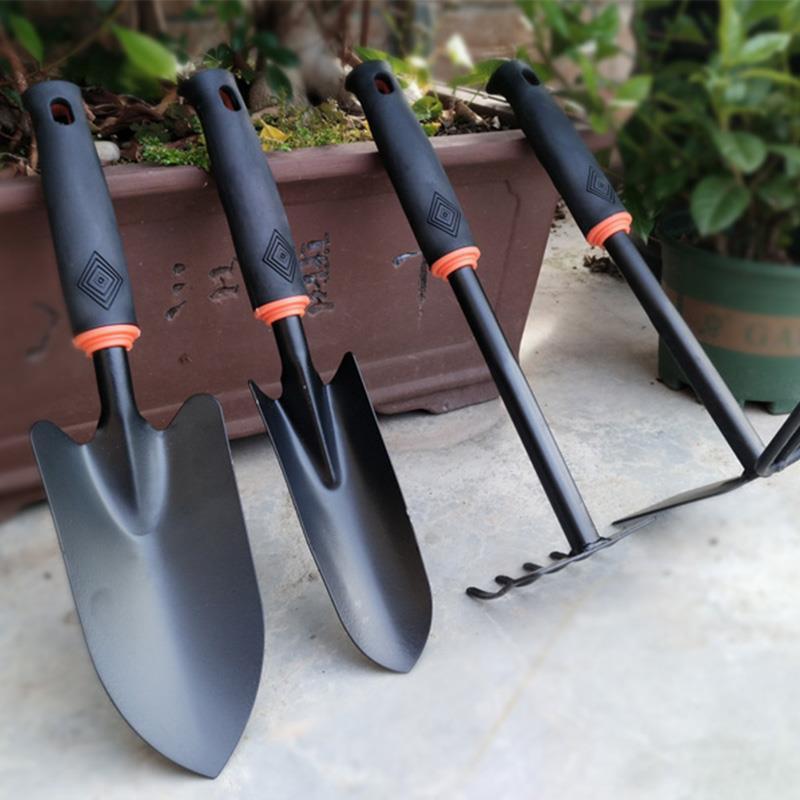 园艺三件套园艺工具用品大号塑柄喷漆翻土土铲子耙子锹锄头种花