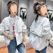 2023新款春秋款短款时尚宽松外套女韩版夹克休闲上衣休闲时尚女装